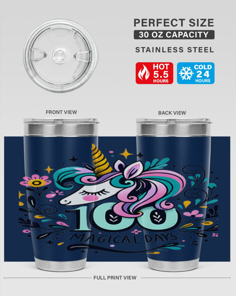 100 Day Magical Sublimation 27#- 100 days of school- Tumbler
