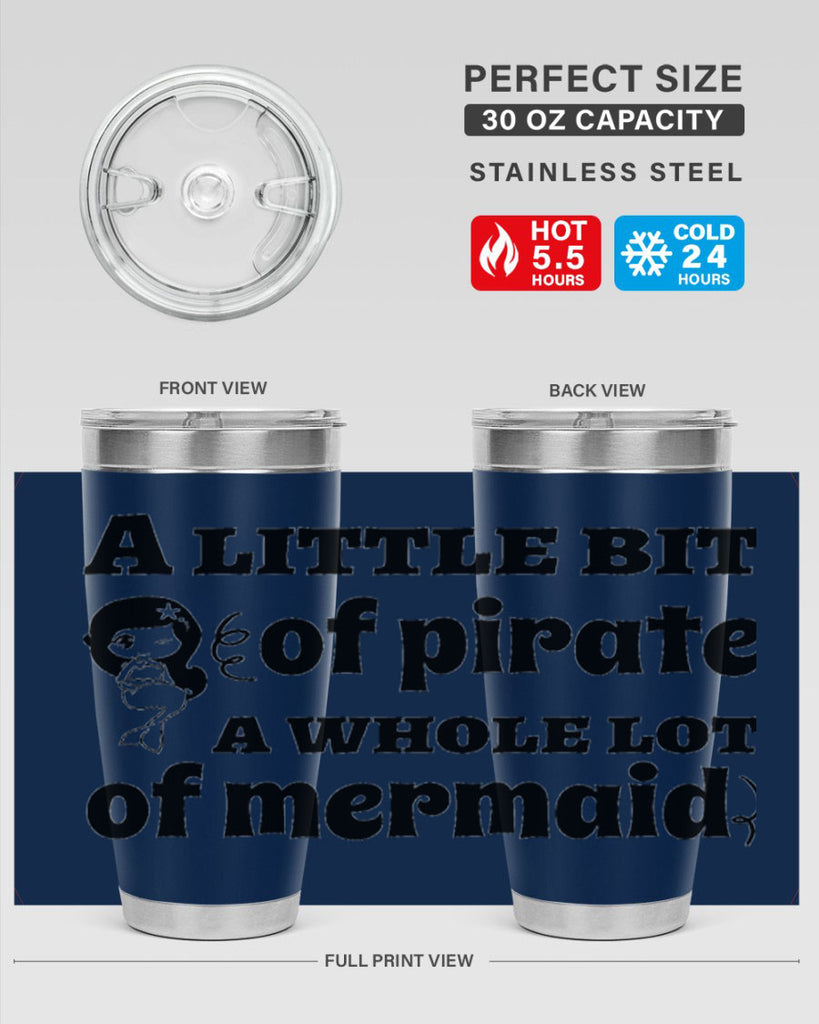 A little bit of pirate 10#- mermaid- Tumbler