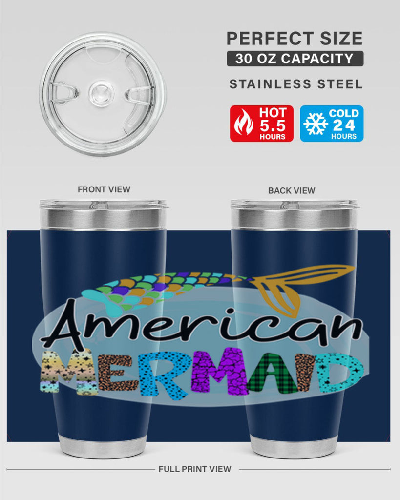 American Mermaid 14#- mermaid- Tumbler