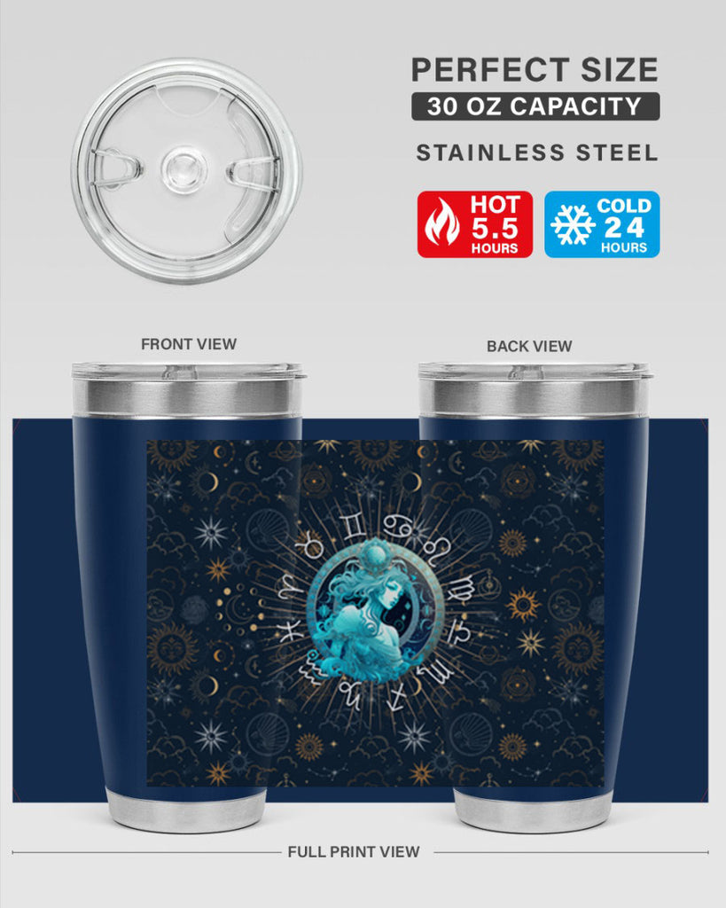 Aquarius Straight 66#- zodiac- Tumbler