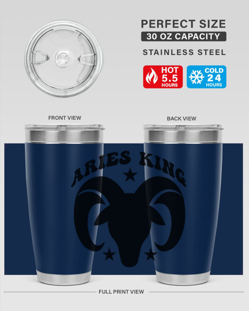 Aries king 110#- zodiac- Tumbler