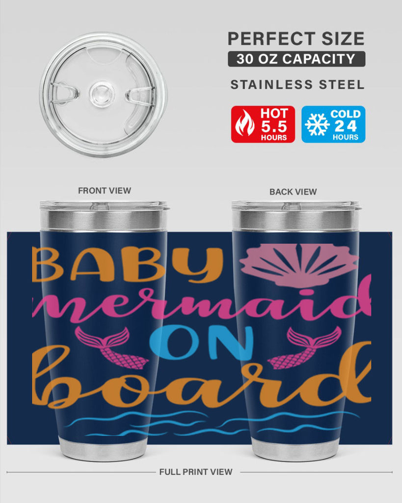 Baby Mermaid On Board 39#- mermaid- Tumbler