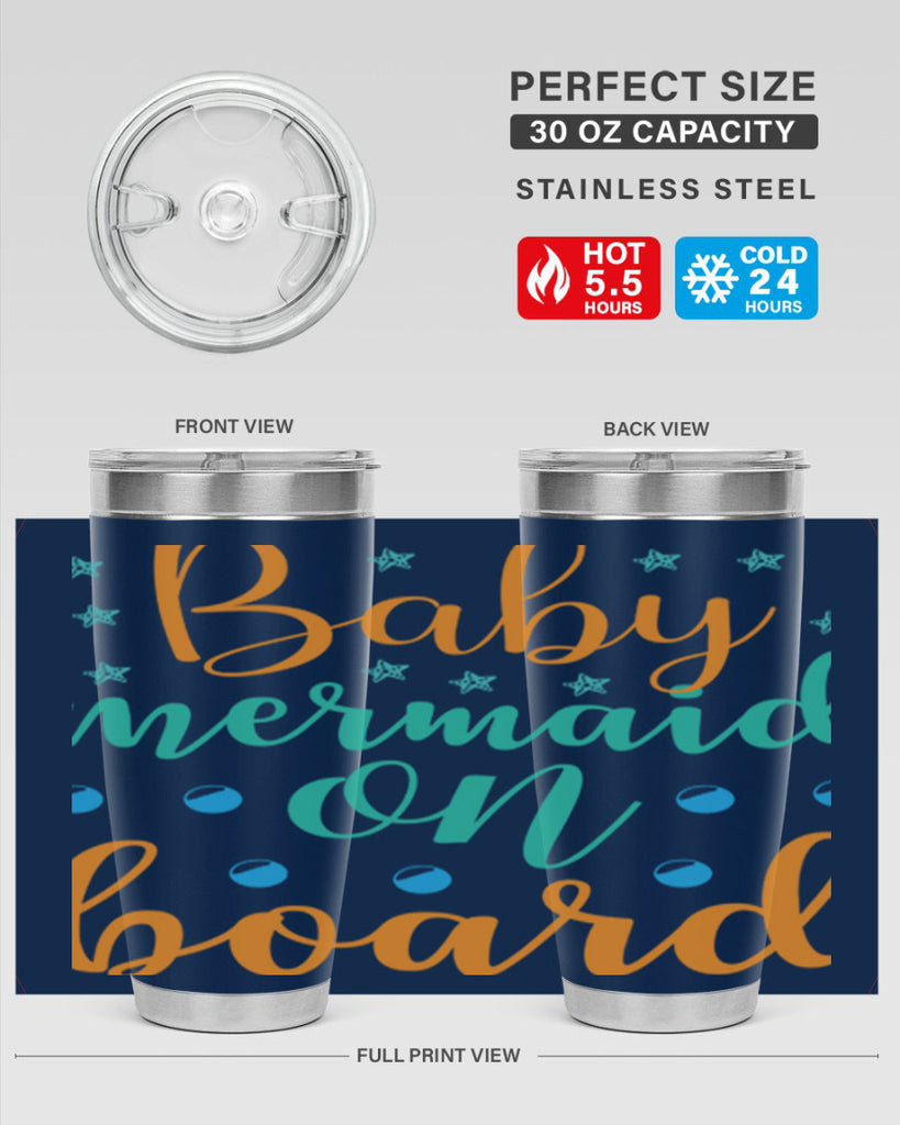 Baby Mermaid on Board 40#- mermaid- Tumbler