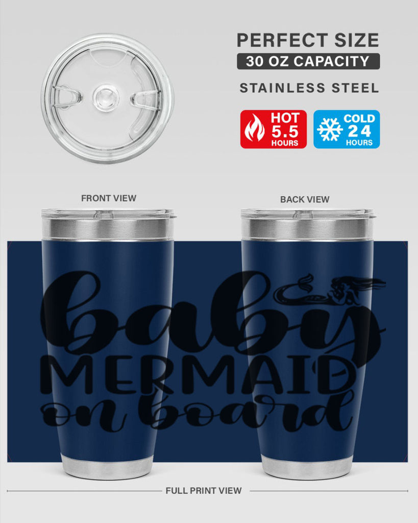 Baby mermaid on board 41#- mermaid- Tumbler