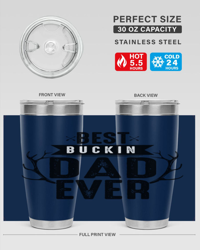Best Buckin Dad ever 48#- dad- Tumbler