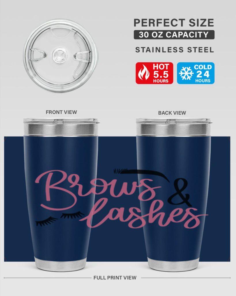 Brows Lashes Style 122#- make up- Tumbler