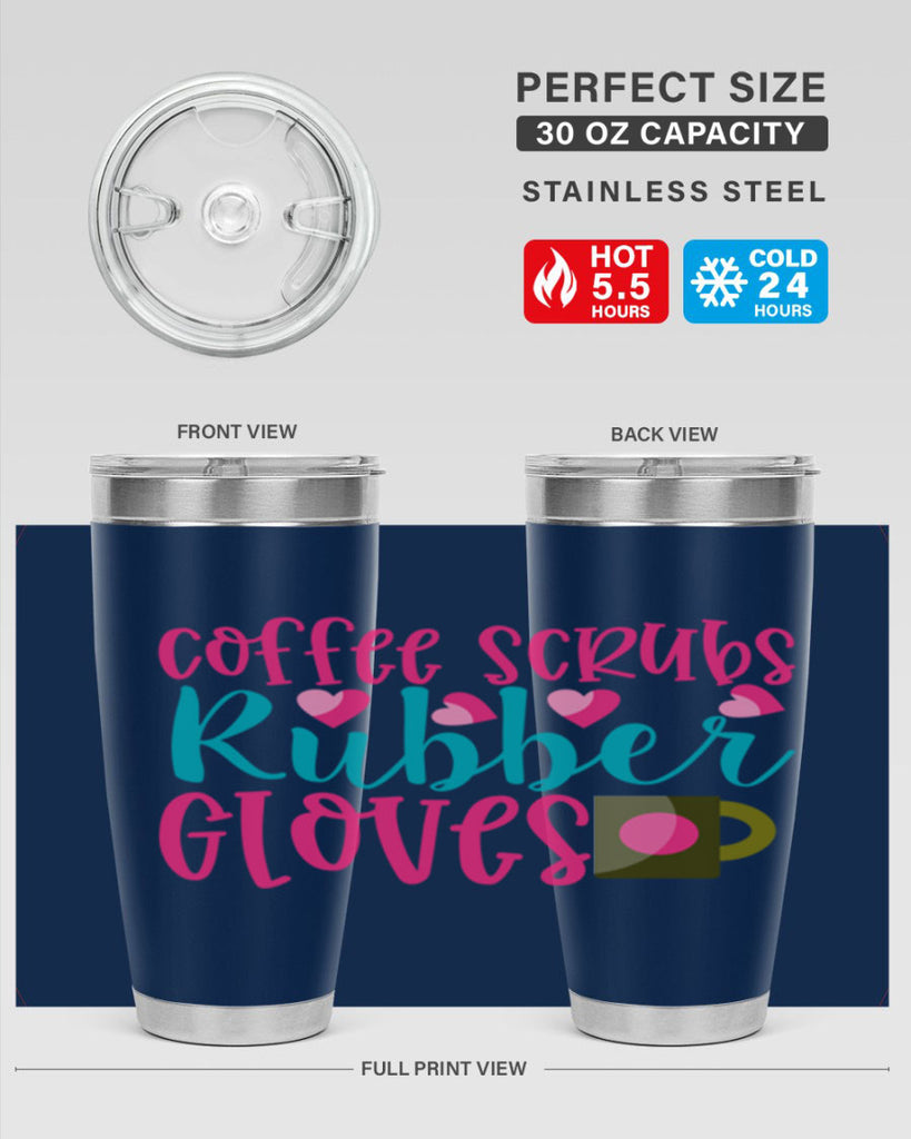 Coffee Scrubs Rubber Gloves Style 391#- nurse- tumbler
