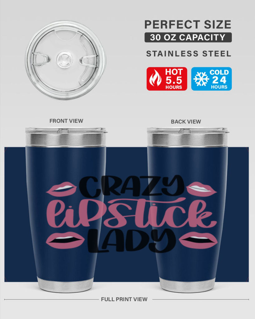 Crazy Lipstick Lady Style 107#- make up- Tumbler