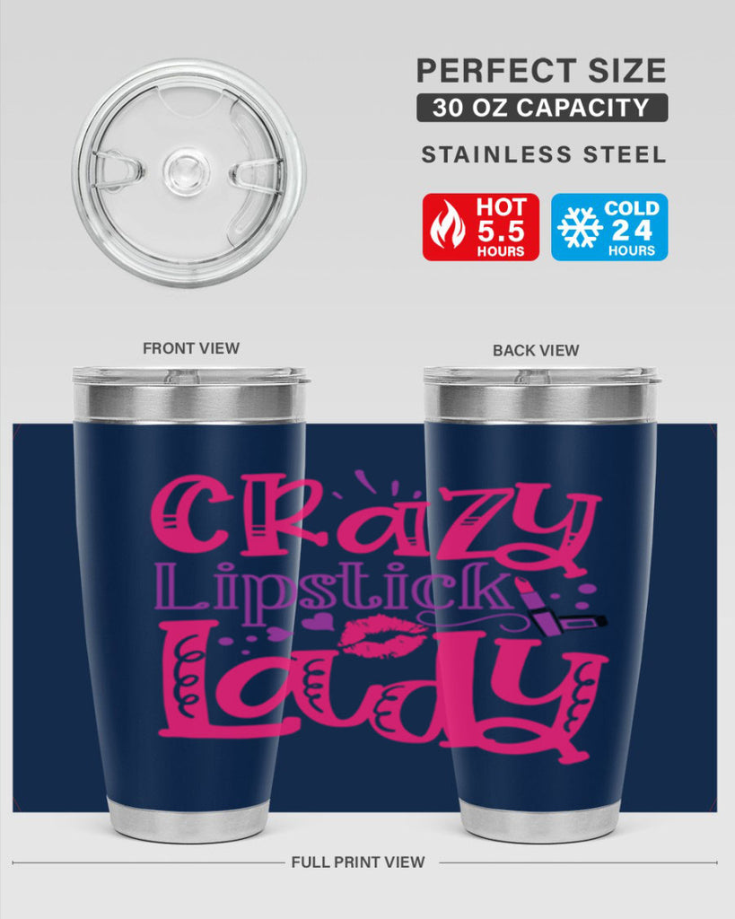 Crazy Lipstick Lady Style 241#- make up- Tumbler