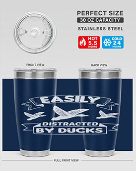 Easily Distracted By Ducks Style 48#- duck- Tumbler
