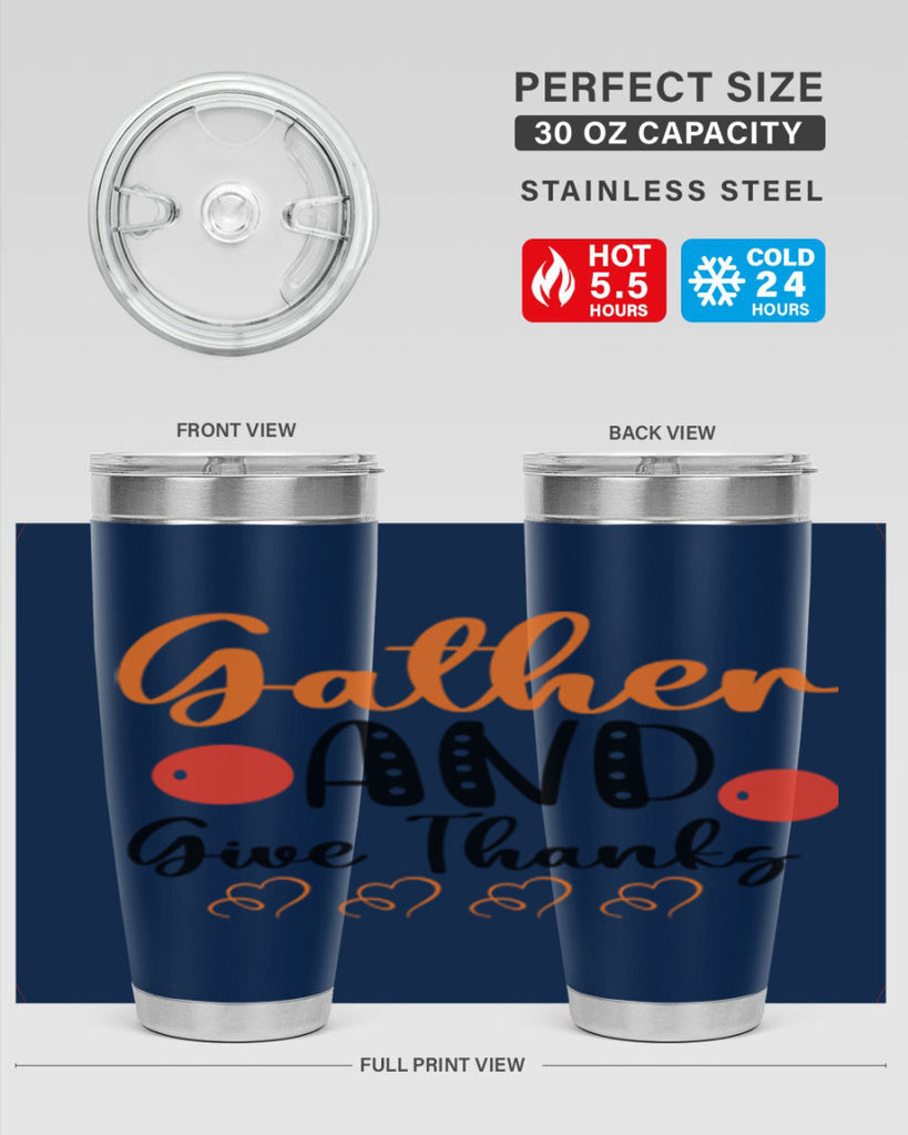 Gather And Give Thanks 188#- fall- Tumbler