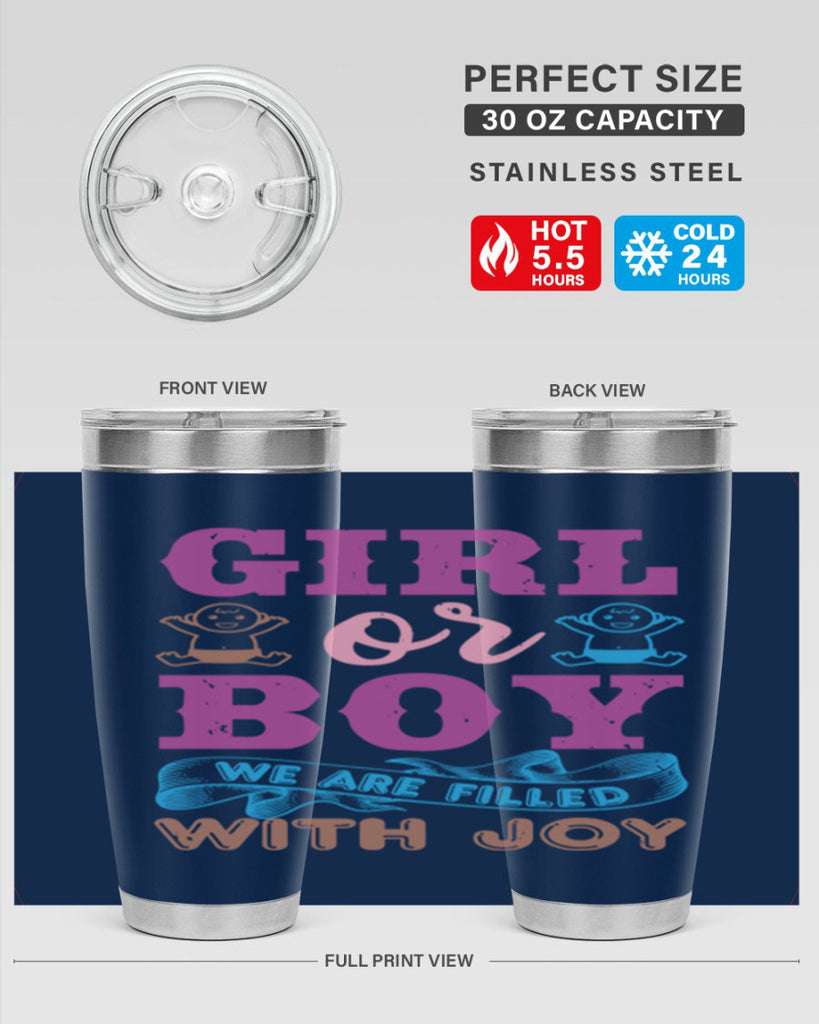 Girl or boy we are filled with joy Style 38#- baby shower- tumbler