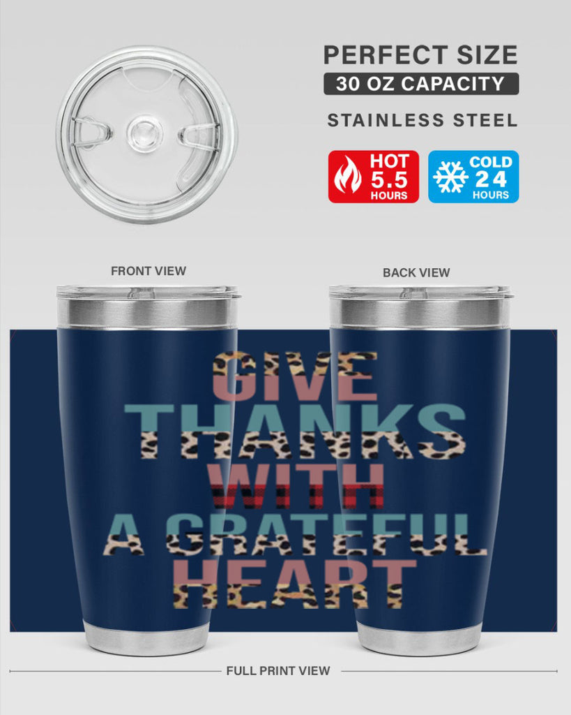 Give thanks with a grateful heart 195#- fall- Tumbler