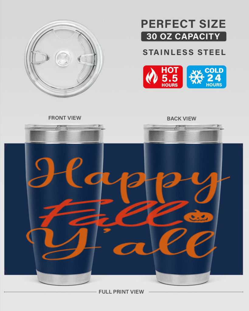 Happy Fall Yall Design 233#- fall- Tumbler