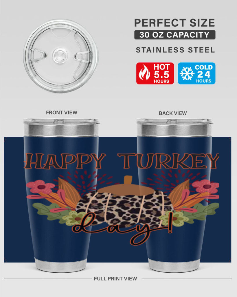 Happy turkey day 253#- fall- Tumbler