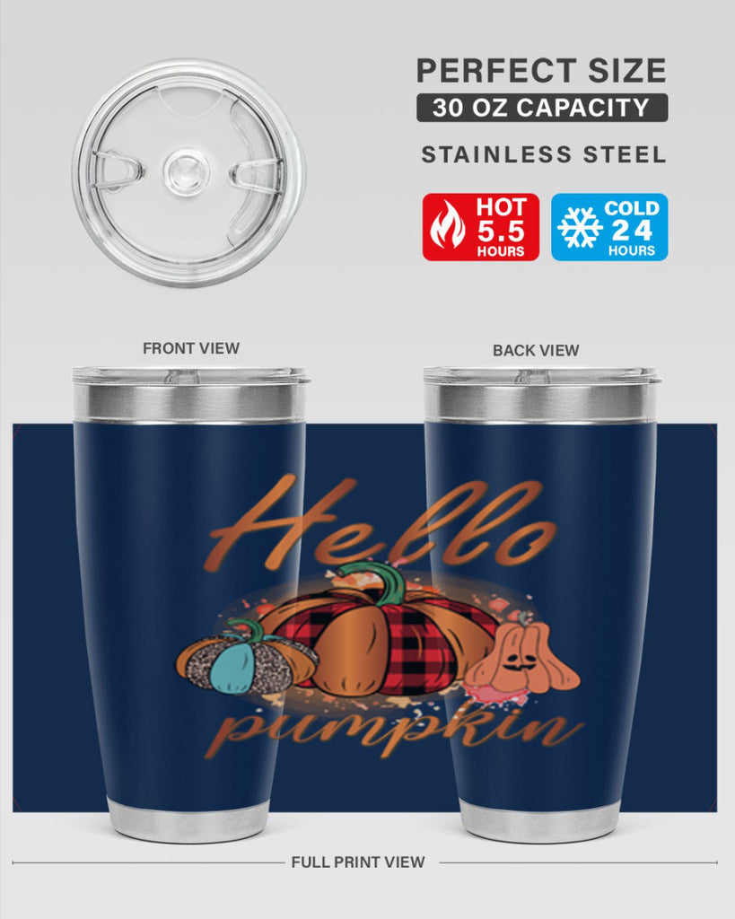 Hello Pumpkin 284#- fall- Tumbler