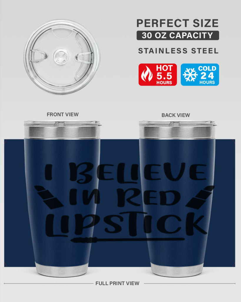 I Believe In Red Lipstick 104#- fashion- Cotton Tank
