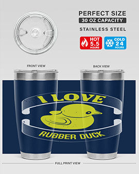 I Love Rubber duck Style 41#- duck- Tumbler