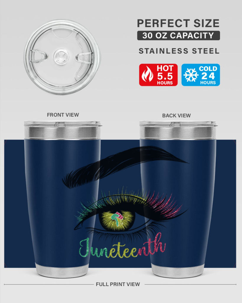 Juneteenth 1865 GirlS Eye 3#- Juneteenth- tumbler