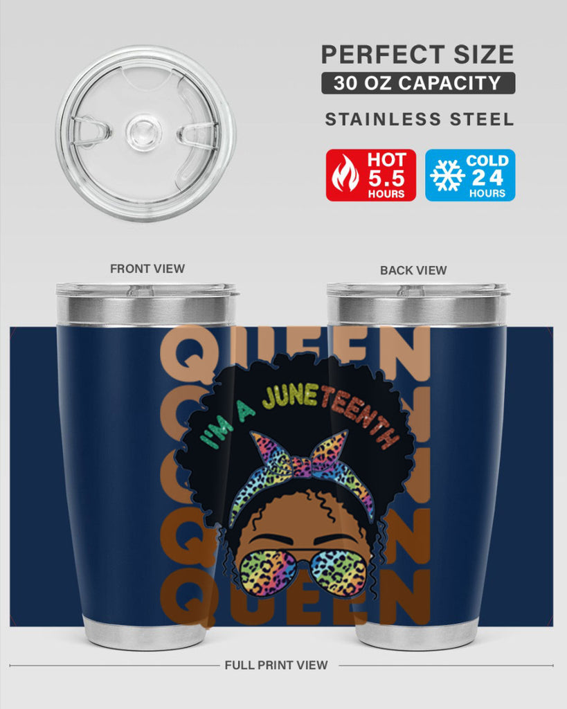 Juneteenth Queen Swag Black Melanin Png 26#- Juneteenth- tumbler