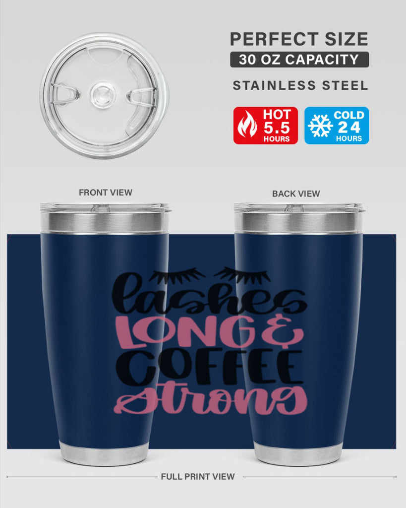 Lashes Long Coffee Strong Style 67#- make up- Tumbler