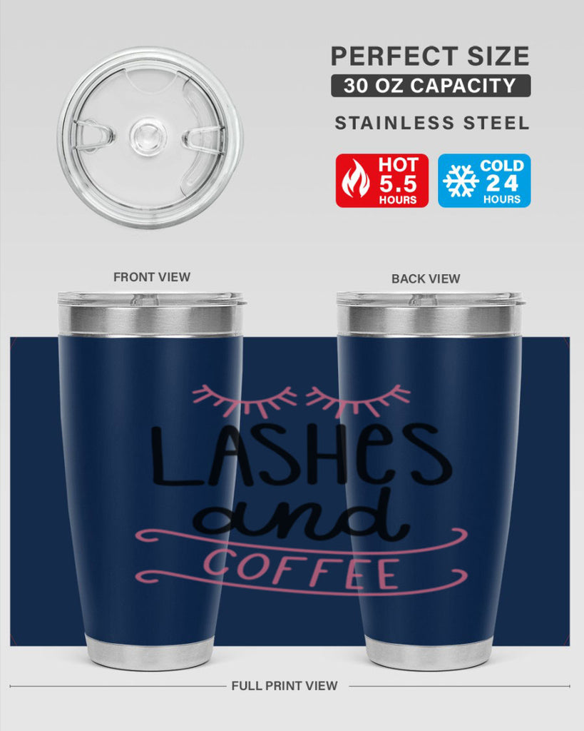 Lashes and Coffee Style 68#- make up- Tumbler
