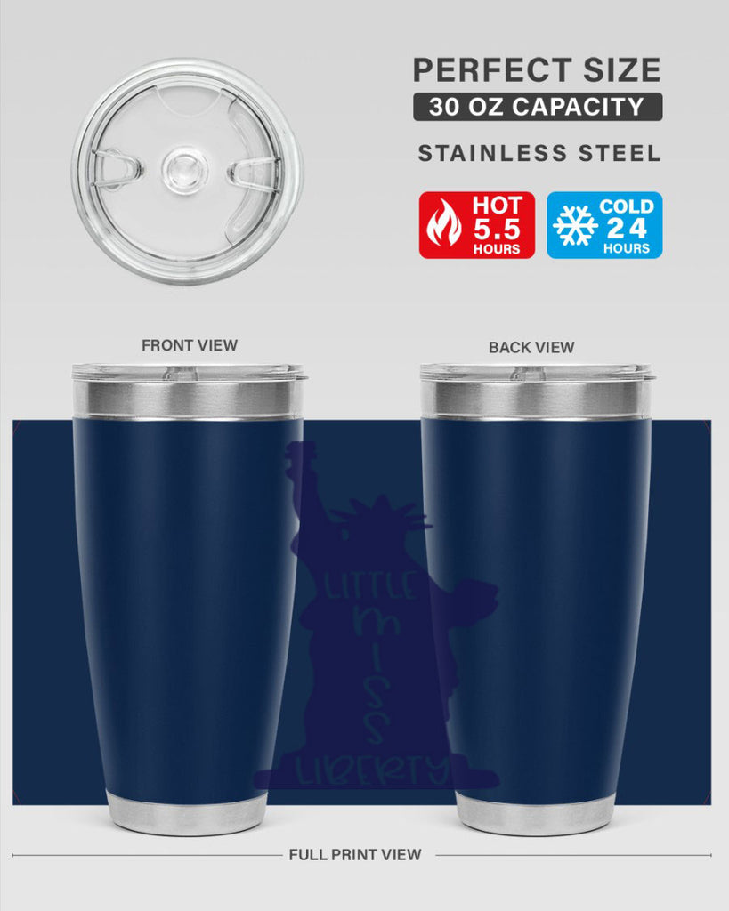 Little Miss Liberty Style 163#- Fourt Of July- Tumbler