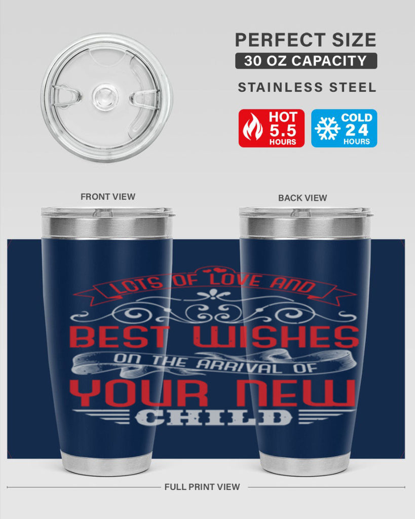 Lots of loe and best wishes Style 30#- baby shower- tumbler