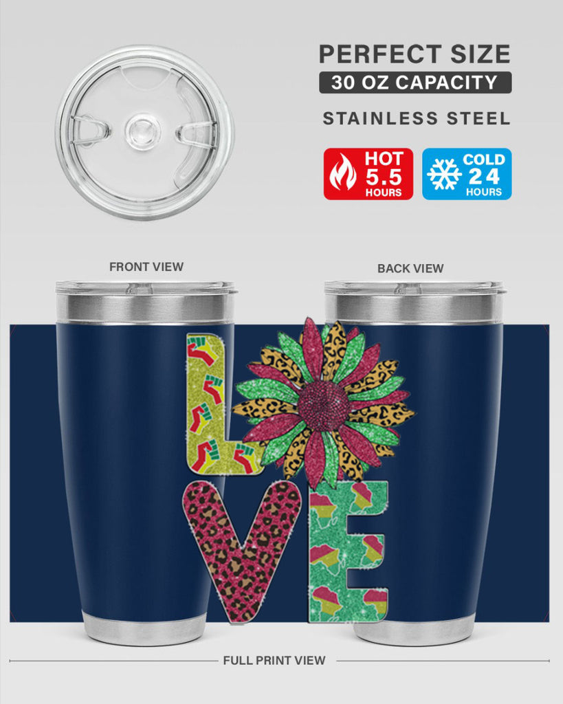 Love Juneteenth Day Fist Sunflower Png 7#- Juneteenth- tumbler
