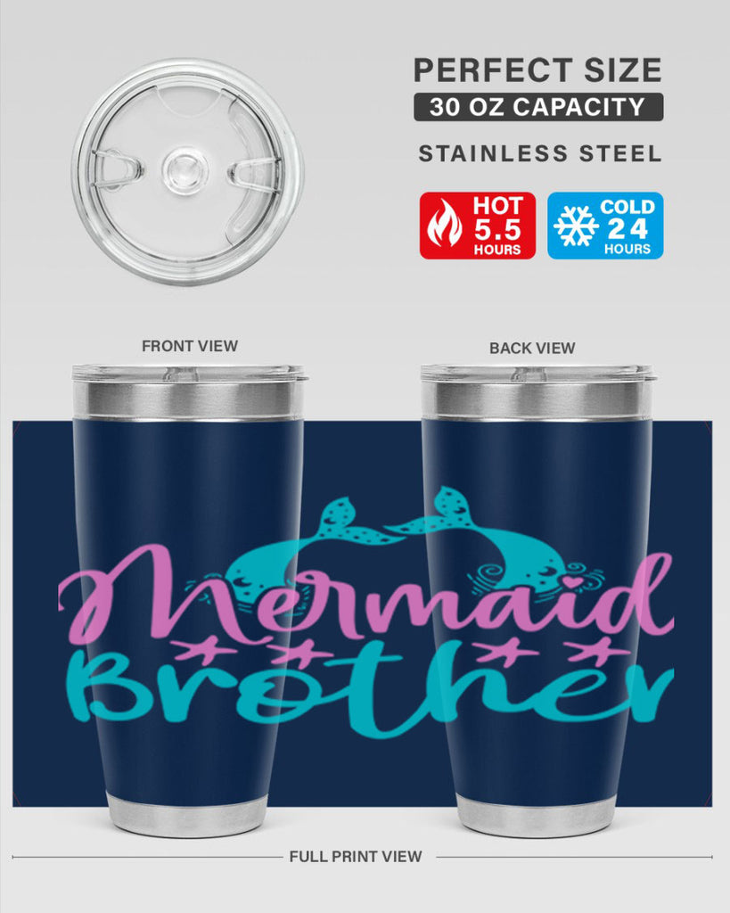 Mermaid Brother 354#- mermaid- Tumbler