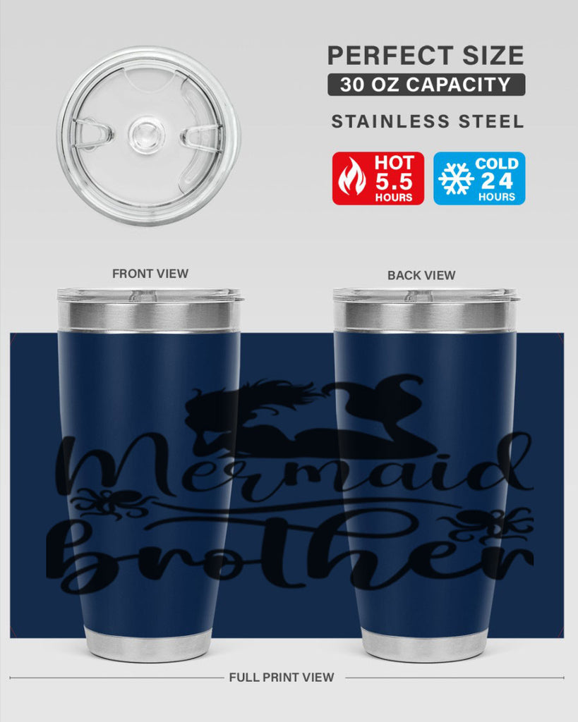 Mermaid Brother 355#- mermaid- Tumbler