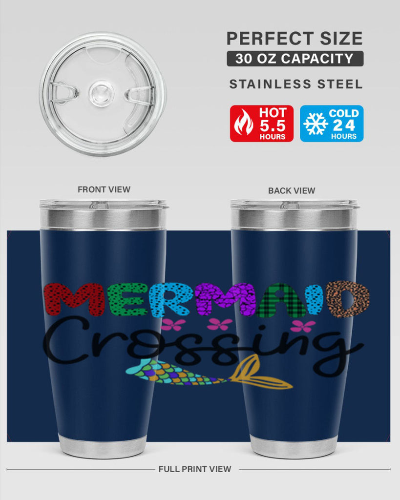 Mermaid Crossing 399#- mermaid- Tumbler