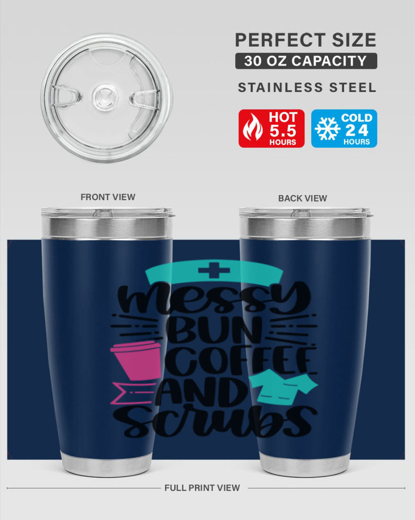 Messy Bun Coffee And Style Style 131#- nurse- tumbler
