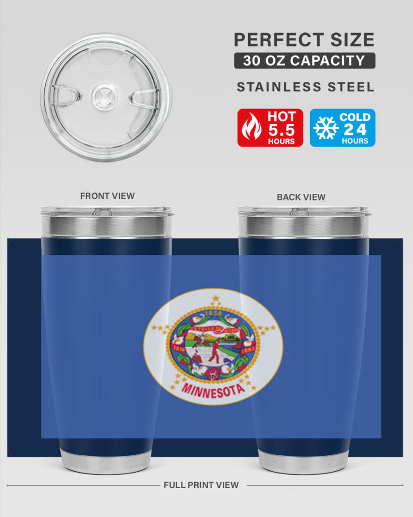 Minnesota 29#- Us Flags- Tumbler