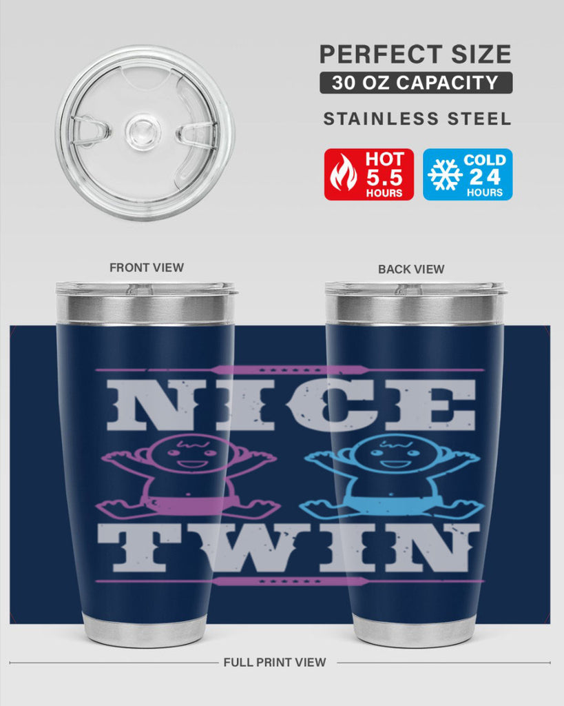 Nice Twin Style 26#- baby shower- tumbler