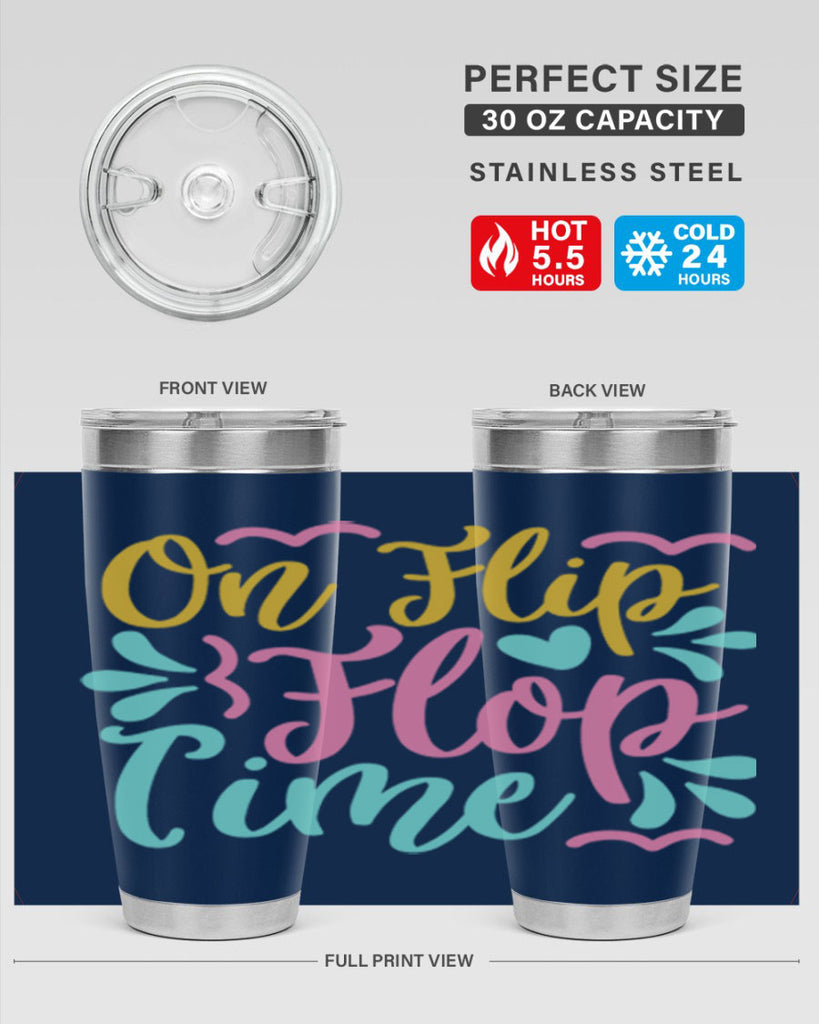 ON FLIP FLOP TIME Style 58#- summer- Tumbler