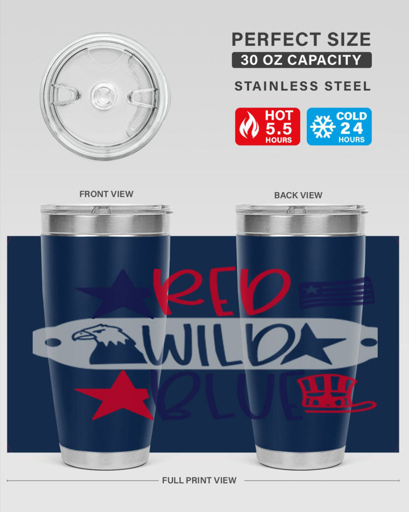 Red Wild Blue Style 171#- Fourt Of July- Tumbler
