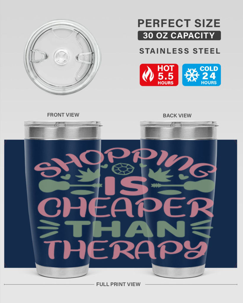 Shopping Is Cheaper Than Therapy 143#- fashion- Cotton Tank