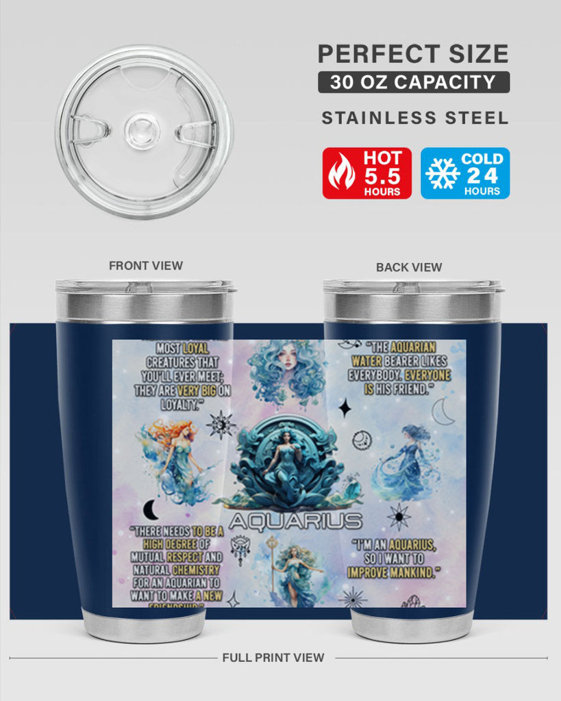 StraightAquarius 468#- zodiac- Tumbler