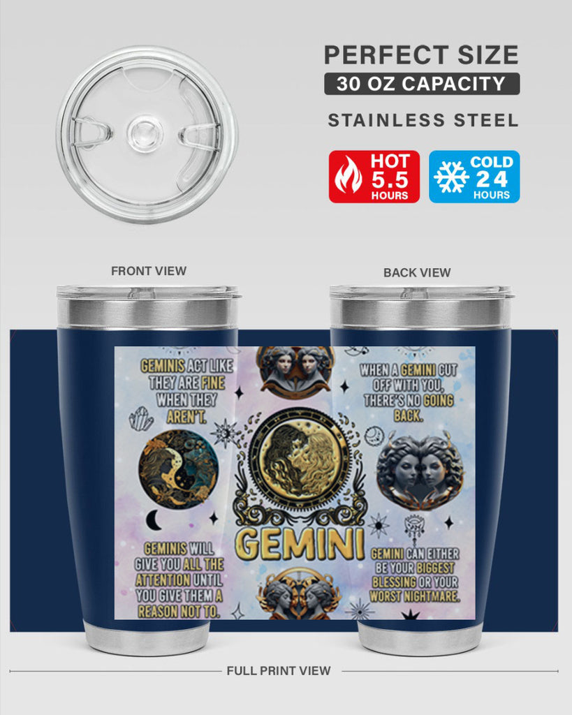 StraightGemini 472#- zodiac- Tumbler