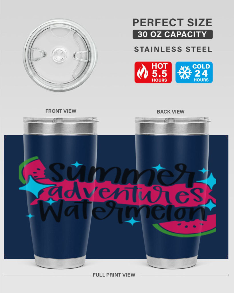 Summer Adventures Watermelon Style 23#- summer- Tumbler