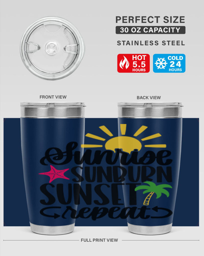Sunrise Sunburn Sunset Repeat Style 16#- summer- Tumbler