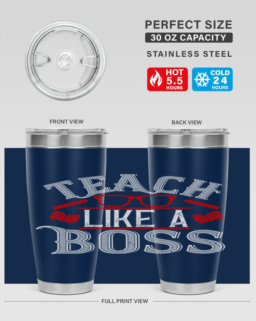 Teach like a boss Style 17#- teacher- tumbler