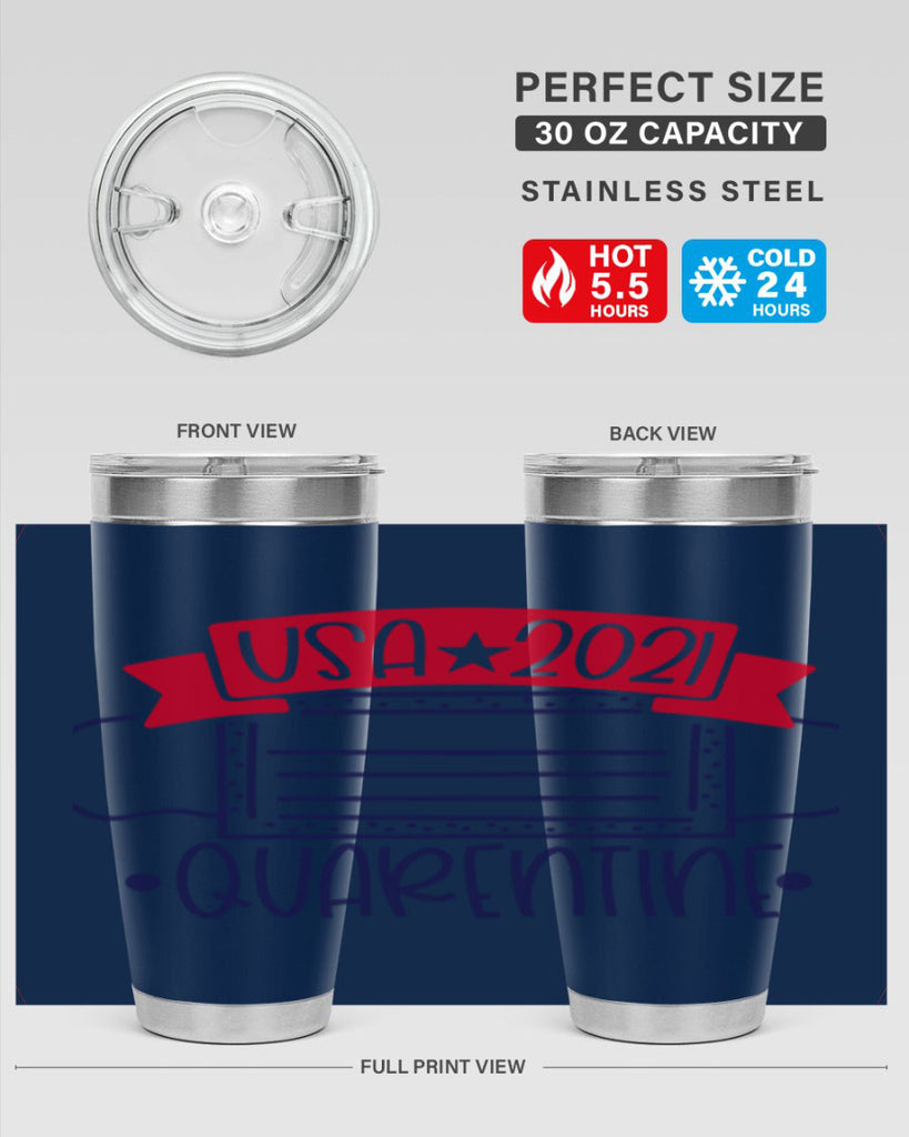 USA Quarentine Style 183#- Fourt Of July- Tumbler