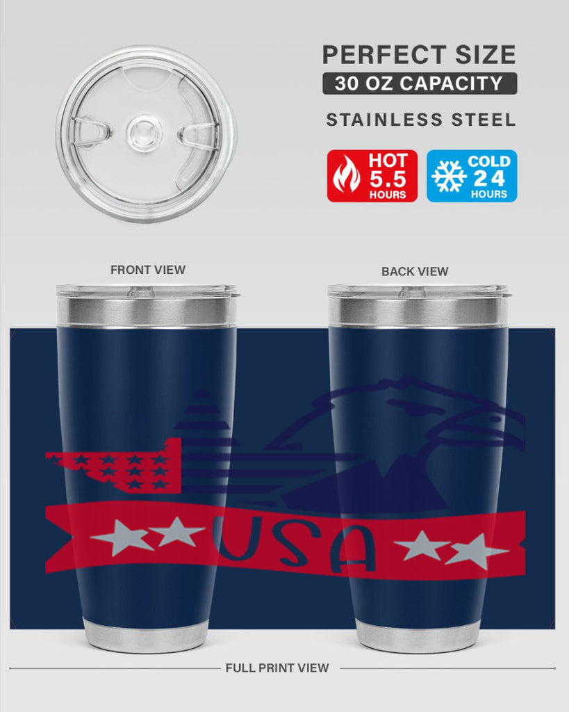 USA Style 182#- Fourt Of July- Tumbler