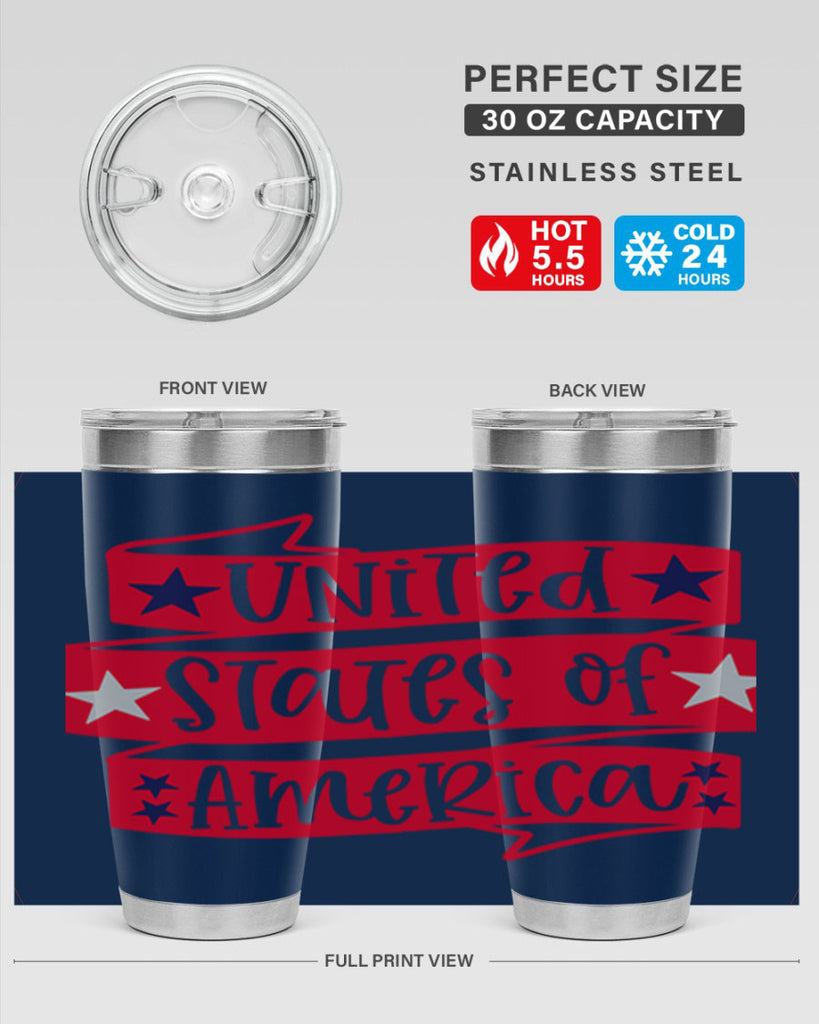 United States Of America Style 177#- Fourt Of July- Tumbler