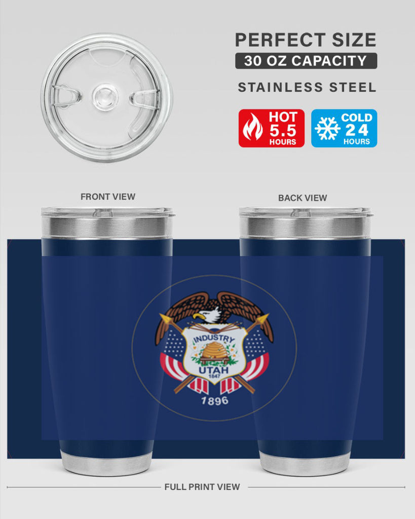 Utah 8#- Us Flags- Tumbler