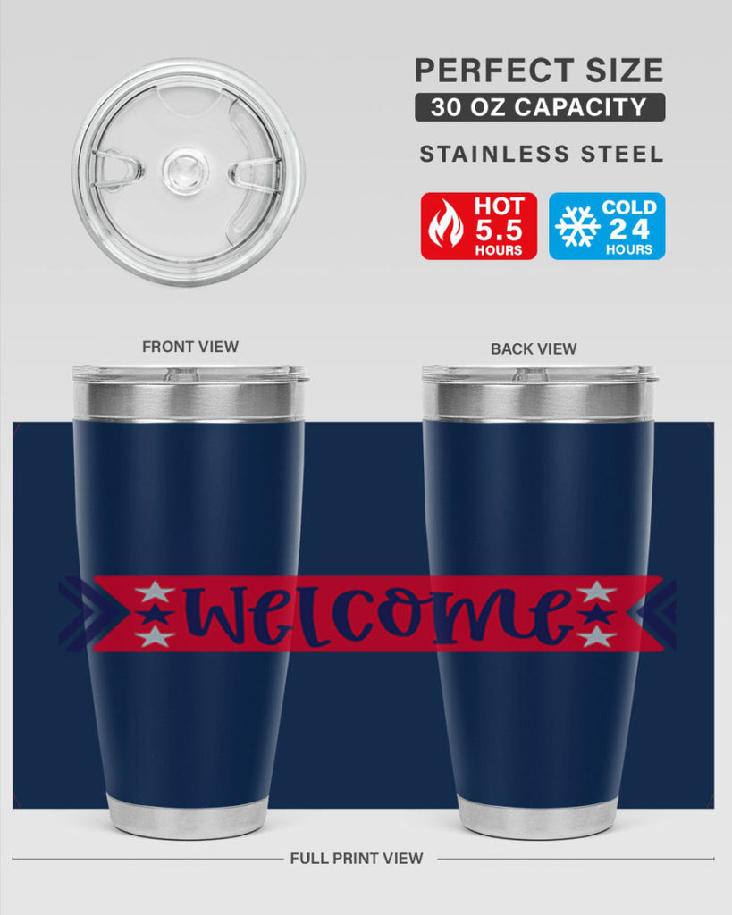 Welcome Style 187#- Fourt Of July- Tumbler