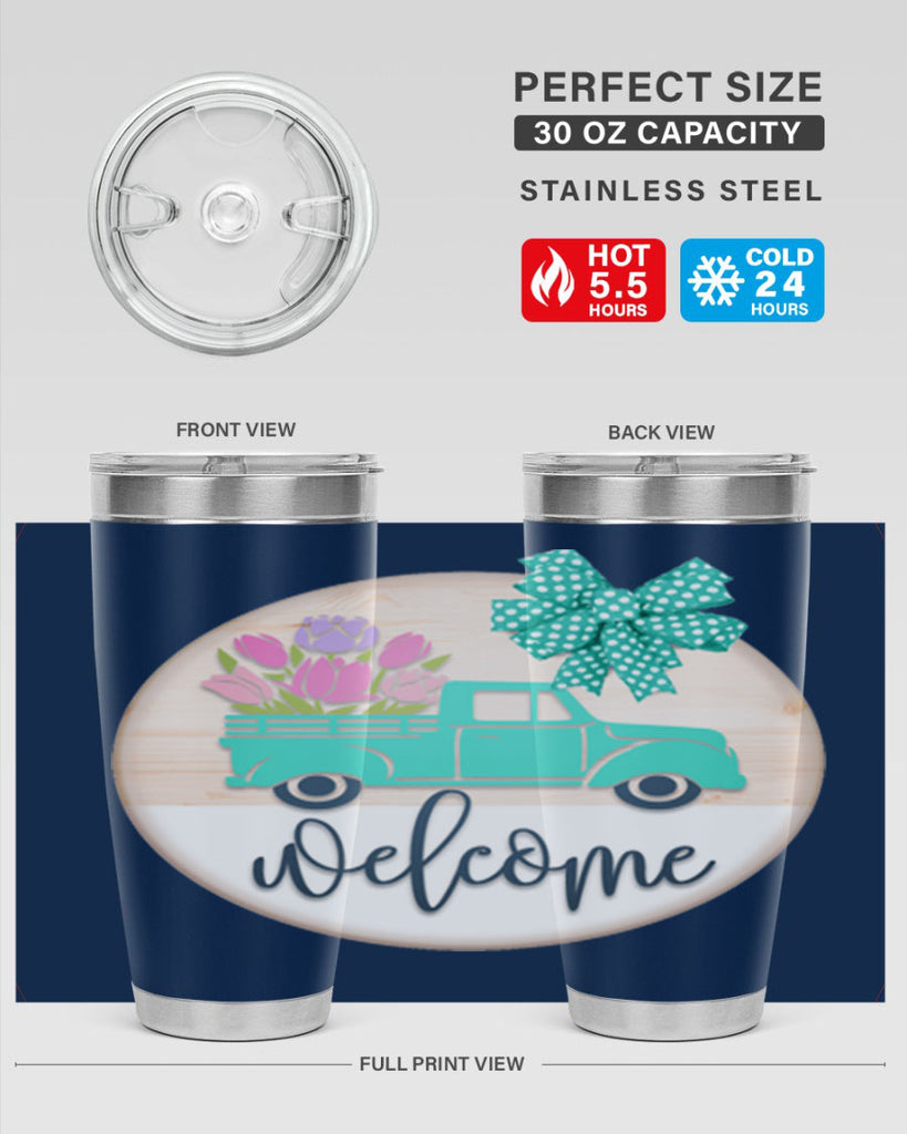 Welcome spring truck Mockup578#- spring- Tumbler