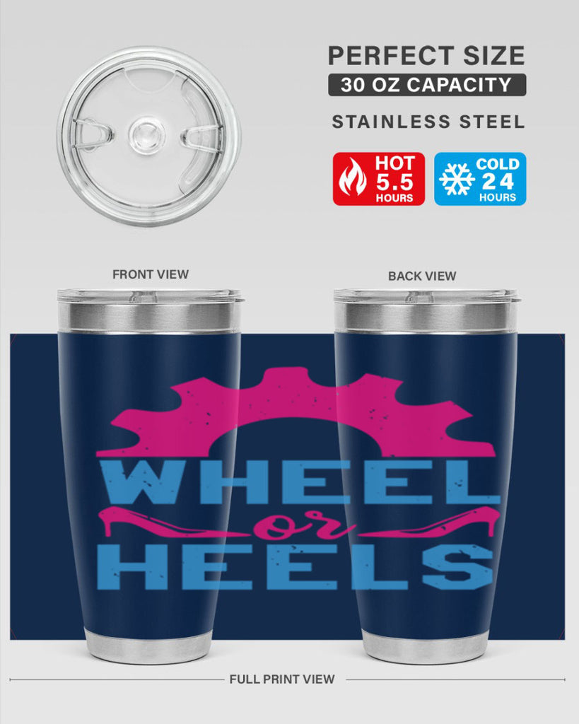 Wheel or Heels Style 8#- baby shower- tumbler